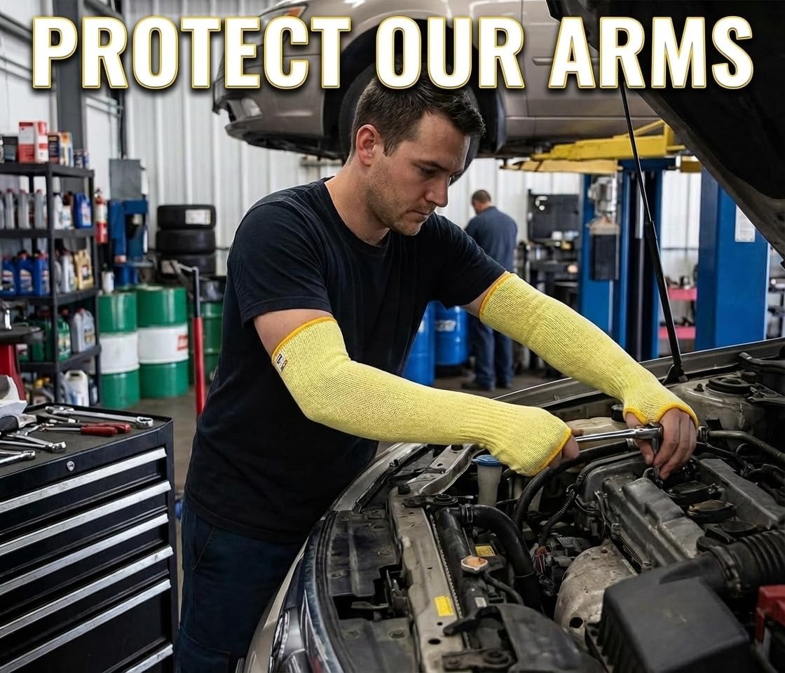 Arm Protectors For Thin Skin And Bruising, Kevlar Sleeves. A5 Level Cut Resistant Arm Sleeves For Gardening, Welding, Kitchen (Grey, 17.7 In)