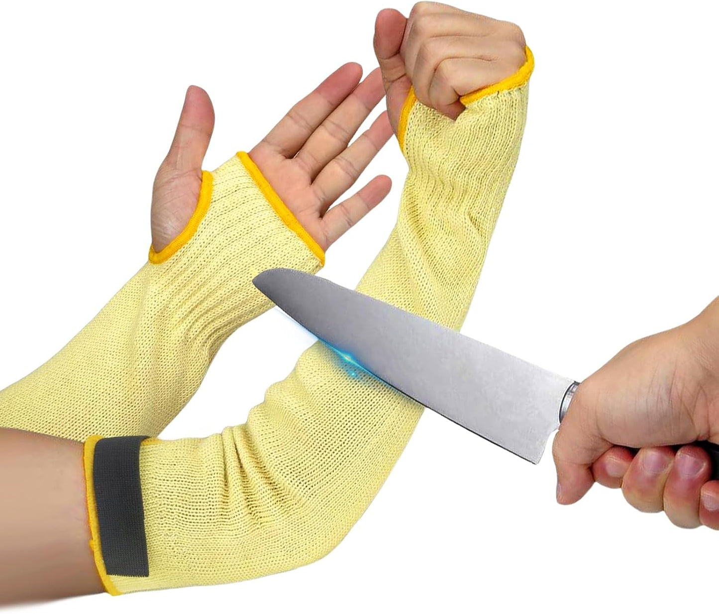 Arm Protectors For Thin Skin And Bruising, Kevlar Sleeves. A5 Level Cut Resistant Arm Sleeves For Gardening, Welding, Kitchen (Grey, 17.7 In)