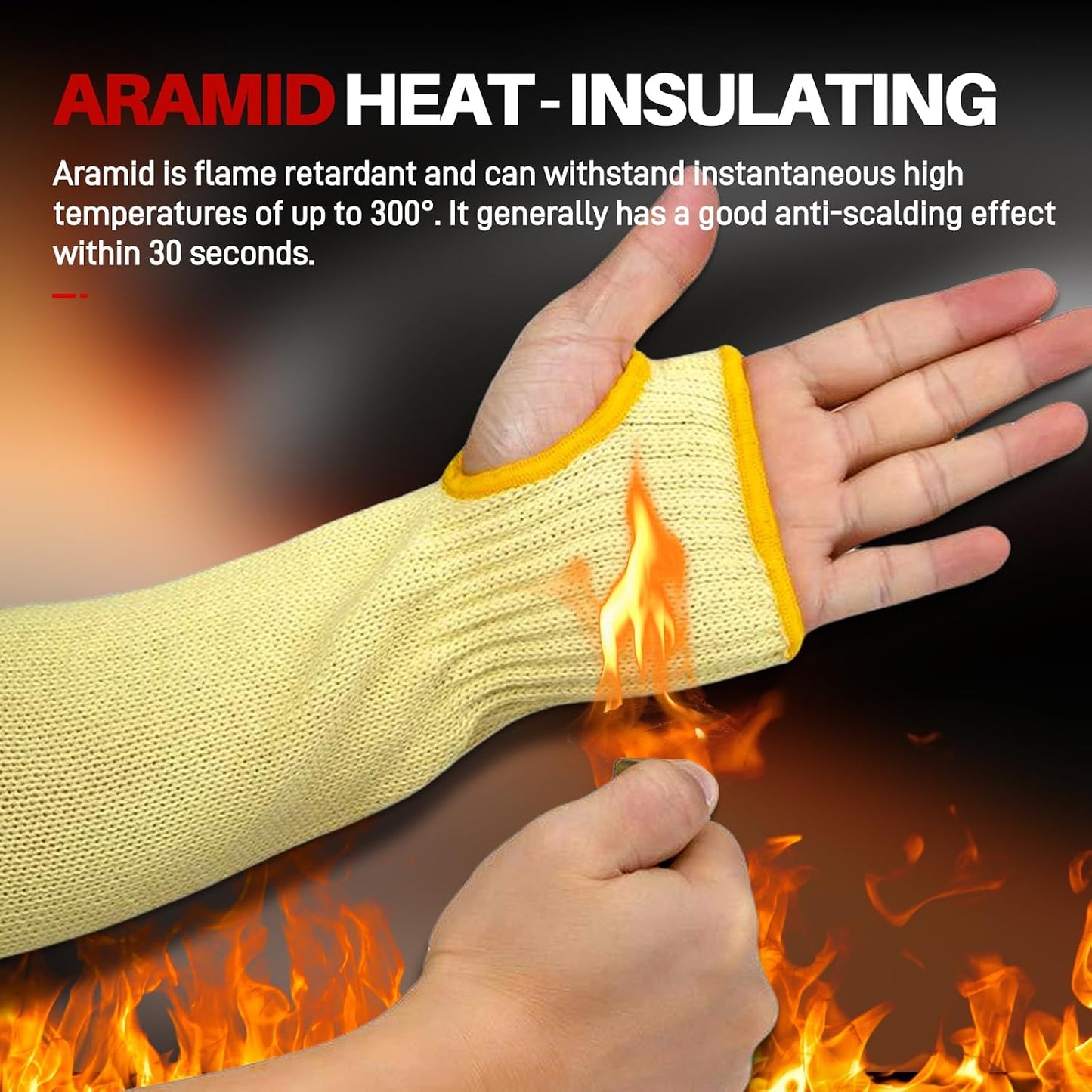 Arm Protectors For Thin Skin And Bruising, Kevlar Sleeves. A5 Level Cut Resistant Arm Sleeves For Gardening, Welding, Kitchen (Grey, 17.7 In)