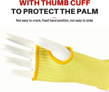 Arm Protectors For Thin Skin And Bruising, Kevlar Sleeves. A5 Level Cut Resistant Arm Sleeves For Gardening, Welding, Kitchen (Grey, 17.7 In)