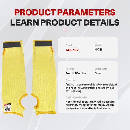Arm Protectors For Thin Skin And Bruising, Kevlar Sleeves. A5 Level Cut Resistant Arm Sleeves For Gardening, Welding, Kitchen (Grey, 17.7 In)