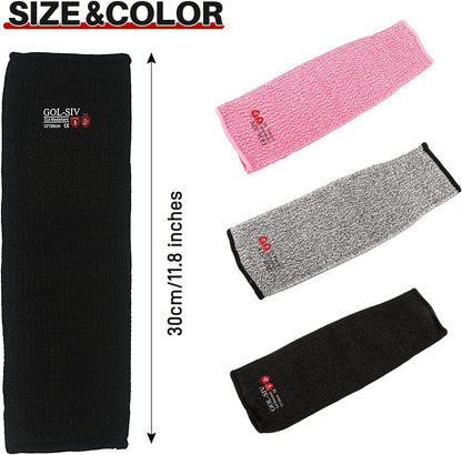 Arm Protectors For Thin Skin And Bruising, Kevlar Sleeves. A5 Level Cut Resistant Arm Sleeves For Gardening, Welding, Kitchen (Grey, 17.7 In)