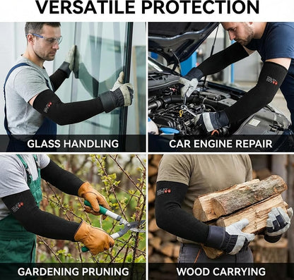 Arm Protectors For Thin Skin And Bruising, Kevlar Sleeves. A5 Level Cut Resistant Arm Sleeves For Gardening, Welding, Kitchen (Grey, 17.7 In)