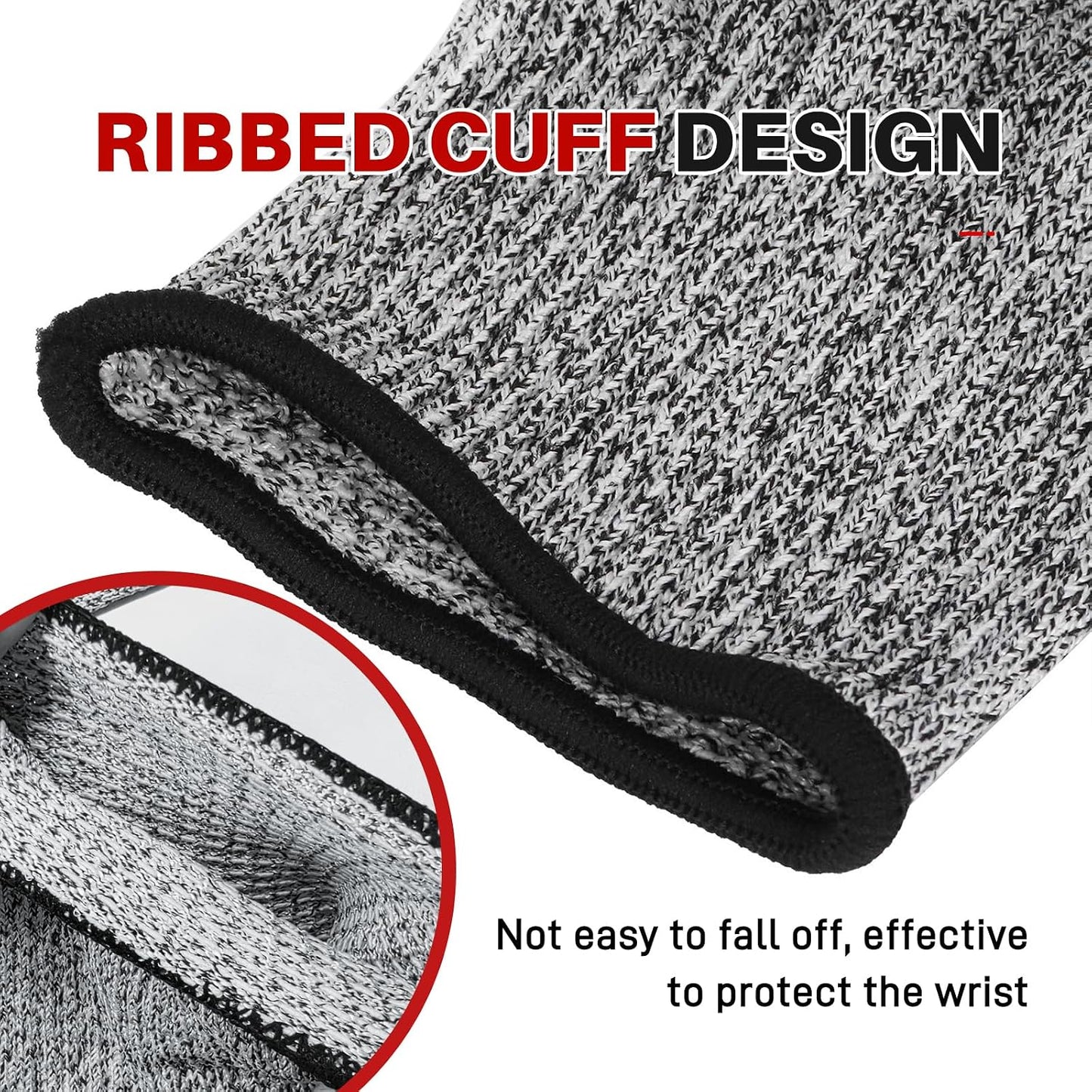 Arm Protectors For Thin Skin And Bruising, Kevlar Sleeves. A5 Level Cut Resistant Arm Sleeves For Gardening, Welding, Kitchen (Grey, 17.7 In)