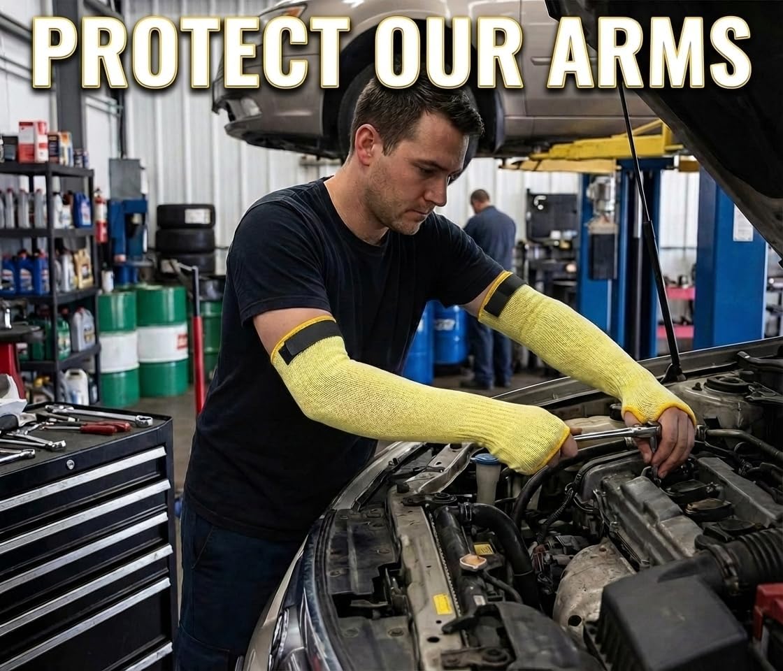 Arm Protectors For Thin Skin And Bruising, Kevlar Sleeves. A5 Level Cut Resistant Arm Sleeves For Gardening, Welding, Kitchen (Grey, 17.7 In)