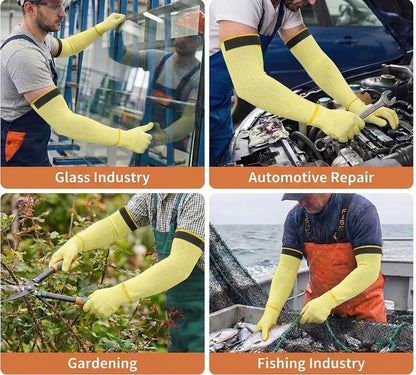 Arm Protectors For Thin Skin And Bruising, Kevlar Sleeves. A5 Level Cut Resistant Arm Sleeves For Gardening, Welding, Kitchen (Grey, 17.7 In)