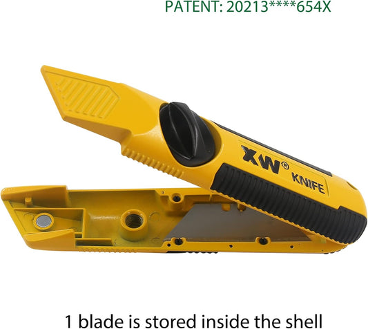 Fixed-Blade Utility Knife, Non-Retractable Heavy Duty Drywall Cutter, Extra 10 Blades Included,2-Pack