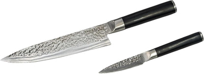 Utility Knife, German Steel With ABS Handle, Half Tang Handle, Hammered Blade Chef Knives Professional Grade, 55+2 Rockwell Hardness, 5 Inch
