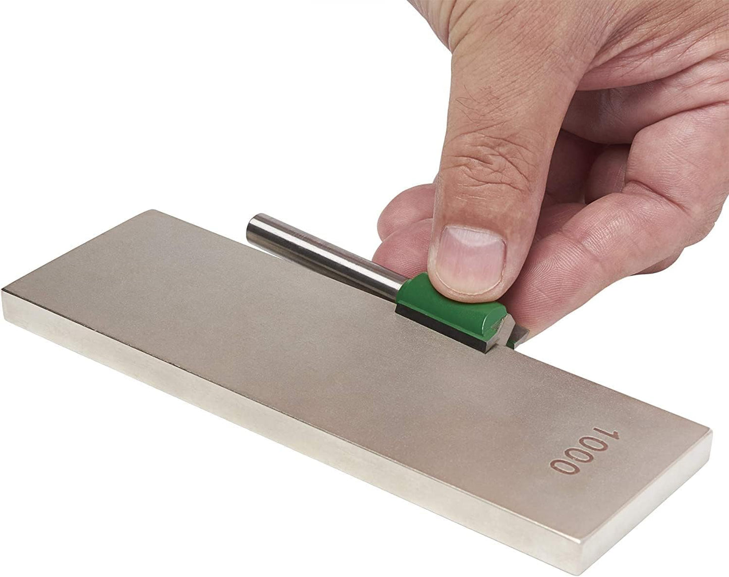 Trend Diamond Sharpening Stone Kit, 8 x 3 Inch Double Sided (300/1000 Grit) Bench Stone with Pouch, Cleaning Block & Non-Slip Mat, DWS/CP8/FC