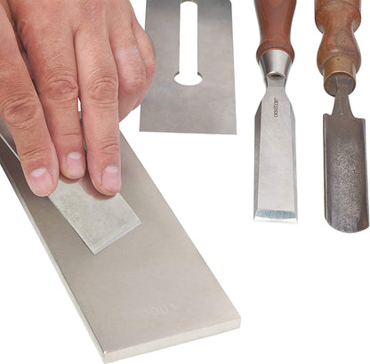 Trend Diamond Sharpening Stone Kit, 8 x 3 Inch Double Sided (300/1000 Grit) Bench Stone with Pouch, Cleaning Block & Non-Slip Mat, DWS/CP8/FC