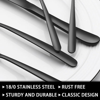 49-Piece Hammered Silverware Set with Organizer, Food-Grade Stainless Steel Flatware for 8, Cutlery Utensil Sets with Steak Knives, Rust-proof, Mirror Polished, Dishwasher Safe, Round Hammered
