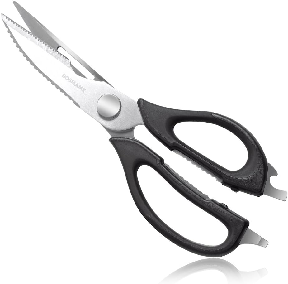 Kitchen Shears, Multi-Purpose Utility Scissors, Heavy Duty Kitchen Scissors for Chicken, Poultry, Fish, Meat, Vegetables, Herbs and BBQ, Come Apart for Cleaning
