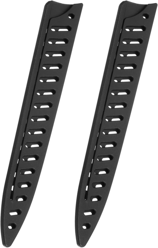 2Pcs Knife Cover Sleeves Blade Edge Guards for 8" Carving Knife Blade Edge Protector Cover Universal Knife Sheath for Kitchen, Black