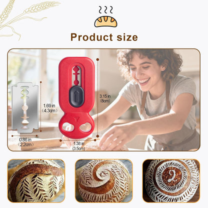 Magnetic Retractable Bread Lame, 10 Replaceable Blades Dough Scoring Tool for Sourdough Baking