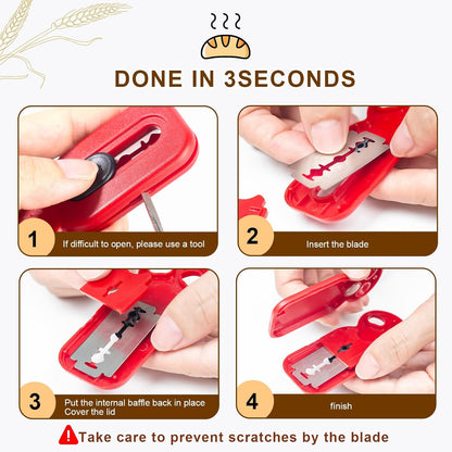 Magnetic Retractable Bread Lame, 10 Replaceable Blades Dough Scoring Tool for Sourdough Baking
