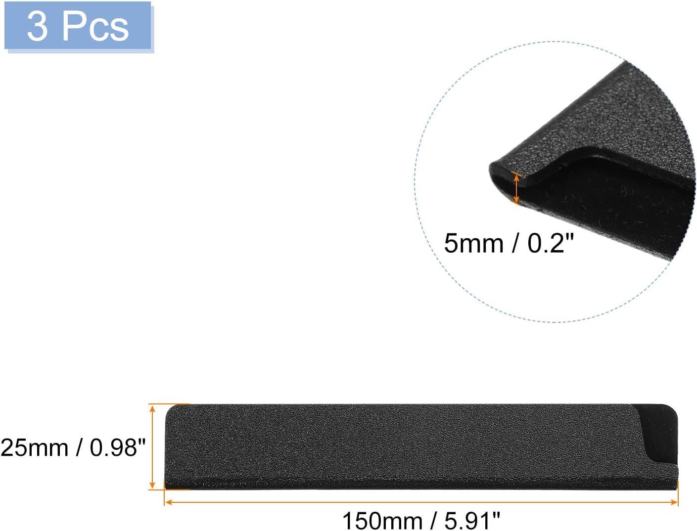 3Pcs Knife Edge Guards 5.9"x1" ABS Knife Cover Sleeves Knife Case Blade Protector Universal Knife Sheath for Home Kitchen Knife