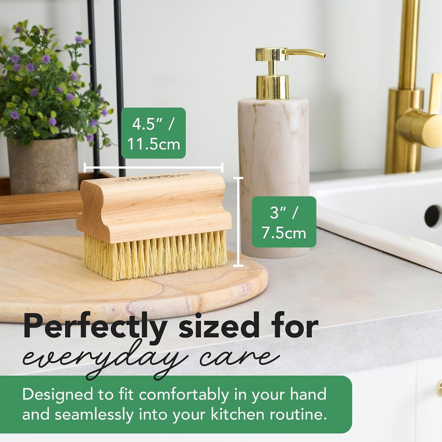 Cutting Board Oil & Wax Brush with Maple Wood Handle - Large