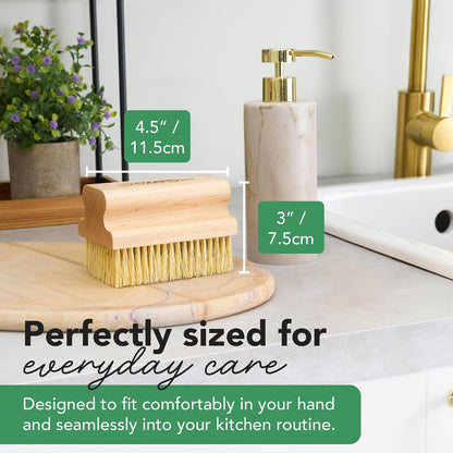Cutting Board Oil & Wax Brush with Maple Wood Handle - Large