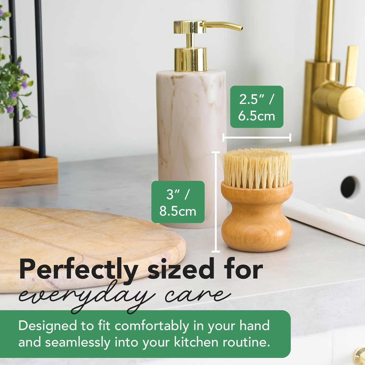 Cutting Board Oil & Wax Brush with Maple Wood Handle - Large