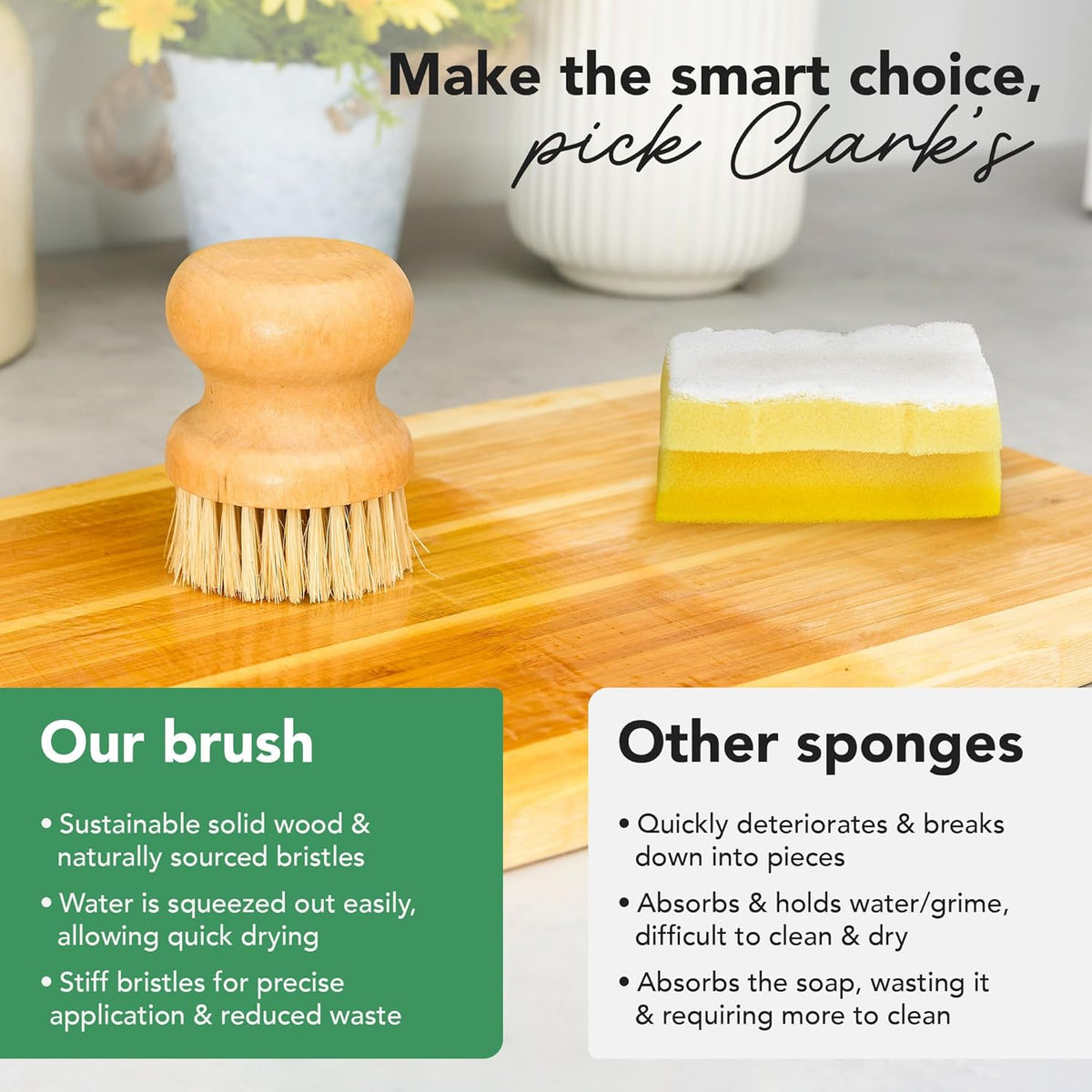 Cutting Board Oil & Wax Brush with Maple Wood Handle - Large