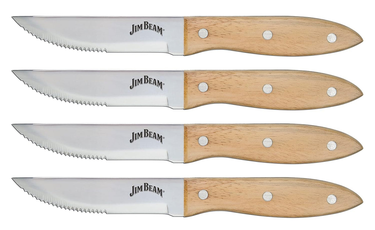 Steak Knife Set (4 Pack), JB0165, 10", Brown