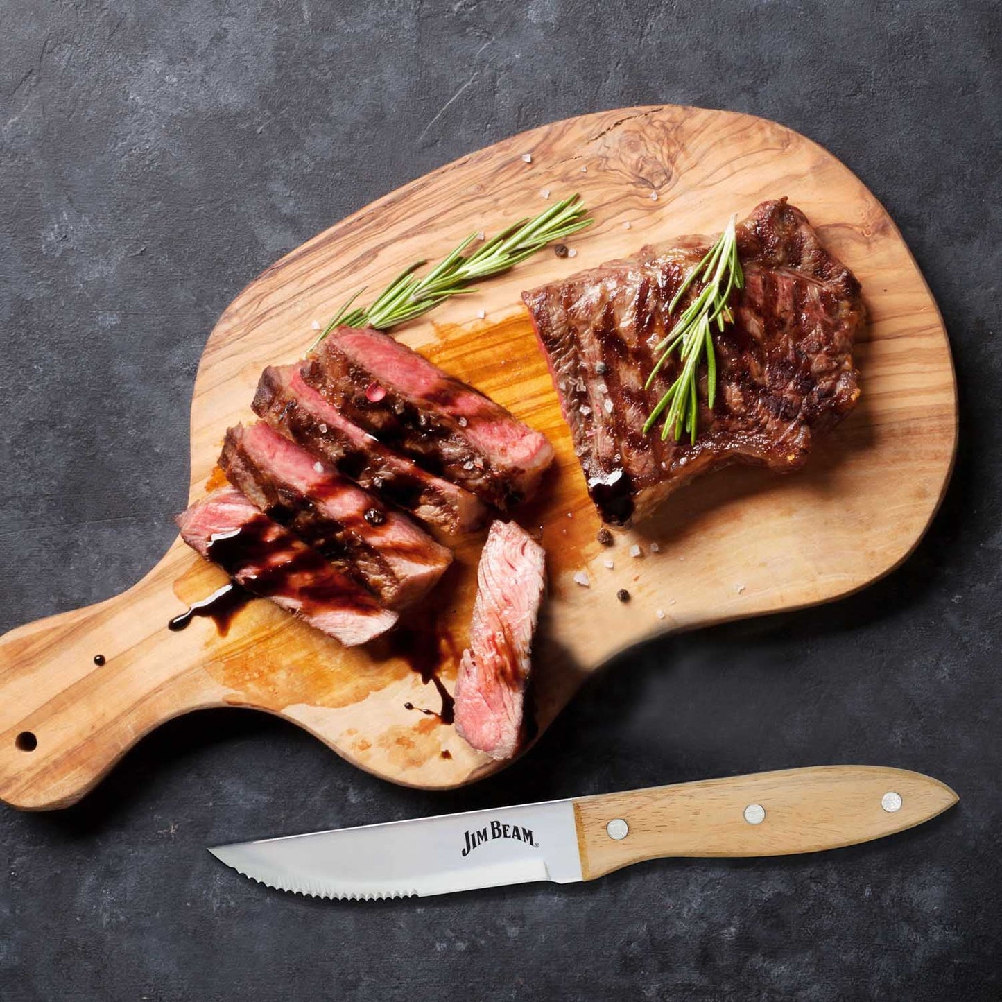 Steak Knife Set (4 Pack), JB0165, 10", Brown