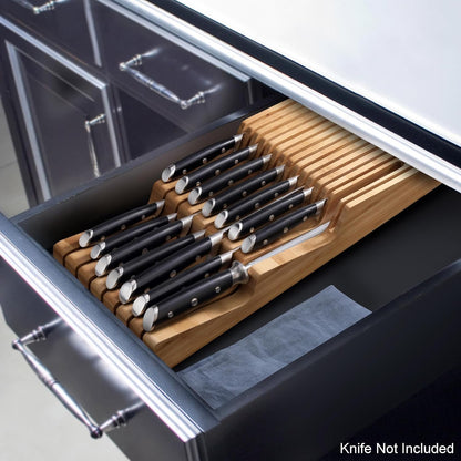 Cangshan Bamboo In-Drawer 15-Slot Knife Organizer Block