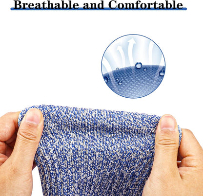 6 Pairs Arm Protective Sleeves Level 5 Cut Resistant Protection Sleeve 31CM Unisex Anti Abrasion Anti Scratches Anti-bite for Arm Garden Kitchen Work Protection Safety