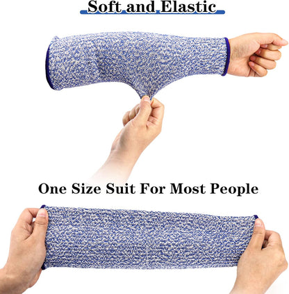6 Pairs Arm Protective Sleeves Level 5 Cut Resistant Protection Sleeve 31CM Unisex Anti Abrasion Anti Scratches Anti-bite for Arm Garden Kitchen Work Protection Safety