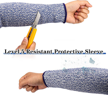 6 Pairs Arm Protective Sleeves Level 5 Cut Resistant Protection Sleeve 31CM Unisex Anti Abrasion Anti Scratches Anti-bite for Arm Garden Kitchen Work Protection Safety