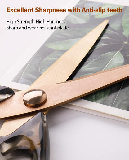Kitchen Shears Scissors&Sharp Scissors, 8.0inch Cooking Scissor-Meat and Poultry Shears, Dishwasher Safe, Acrylic Handel Scissors All Purpose Stainless Steel Utility Scissor (White)