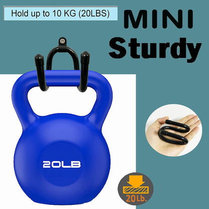 4 Pack Mini Adjustable Wall Mount Hook Display Hanger Rack - Strong & Flexible, Fits Every Shape and Size. For Sword, Dagger, Axe, Broadsword, Keyblade, etc.