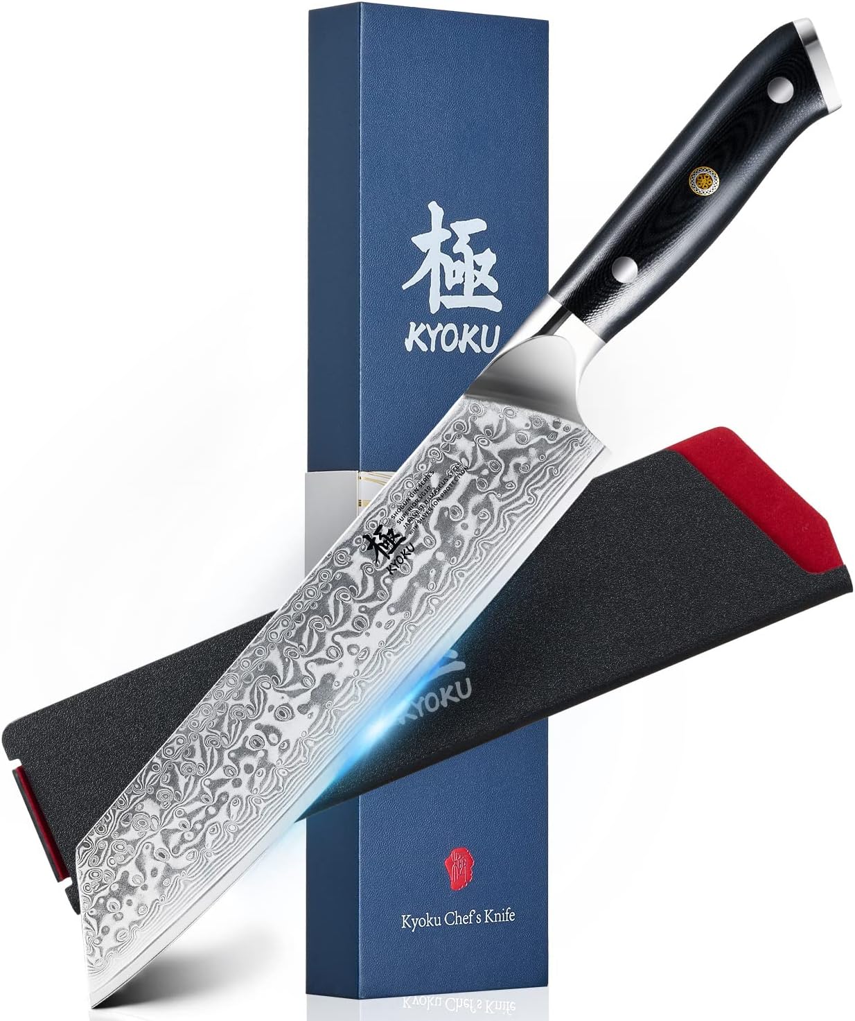 Gin Series Boning Knife, 7" Butcher Knife, Japanese VG10 Damascus Stainless Steel Kitchen Knife with Silver Ion Blade G10 Handle Mosaic Pin, Multipurpose Fillet Knife for Meat Fish & More
