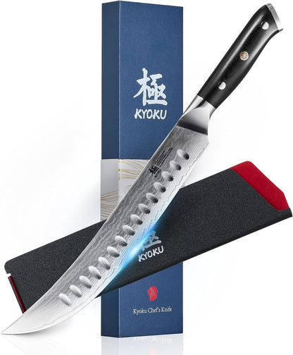 Gin Series Boning Knife, 7" Butcher Knife, Japanese VG10 Damascus Stainless Steel Kitchen Knife with Silver Ion Blade G10 Handle Mosaic Pin, Multipurpose Fillet Knife for Meat Fish & More