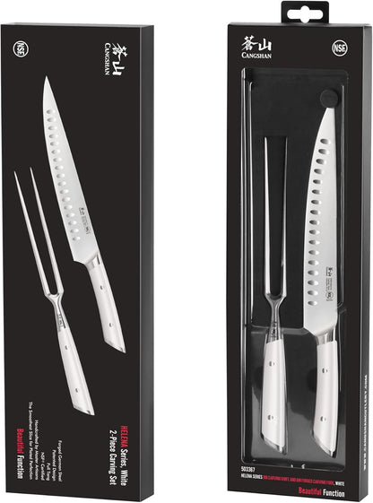 Cangshan HELENA Series German Steel Forged 2-Piece Carving Set (White)