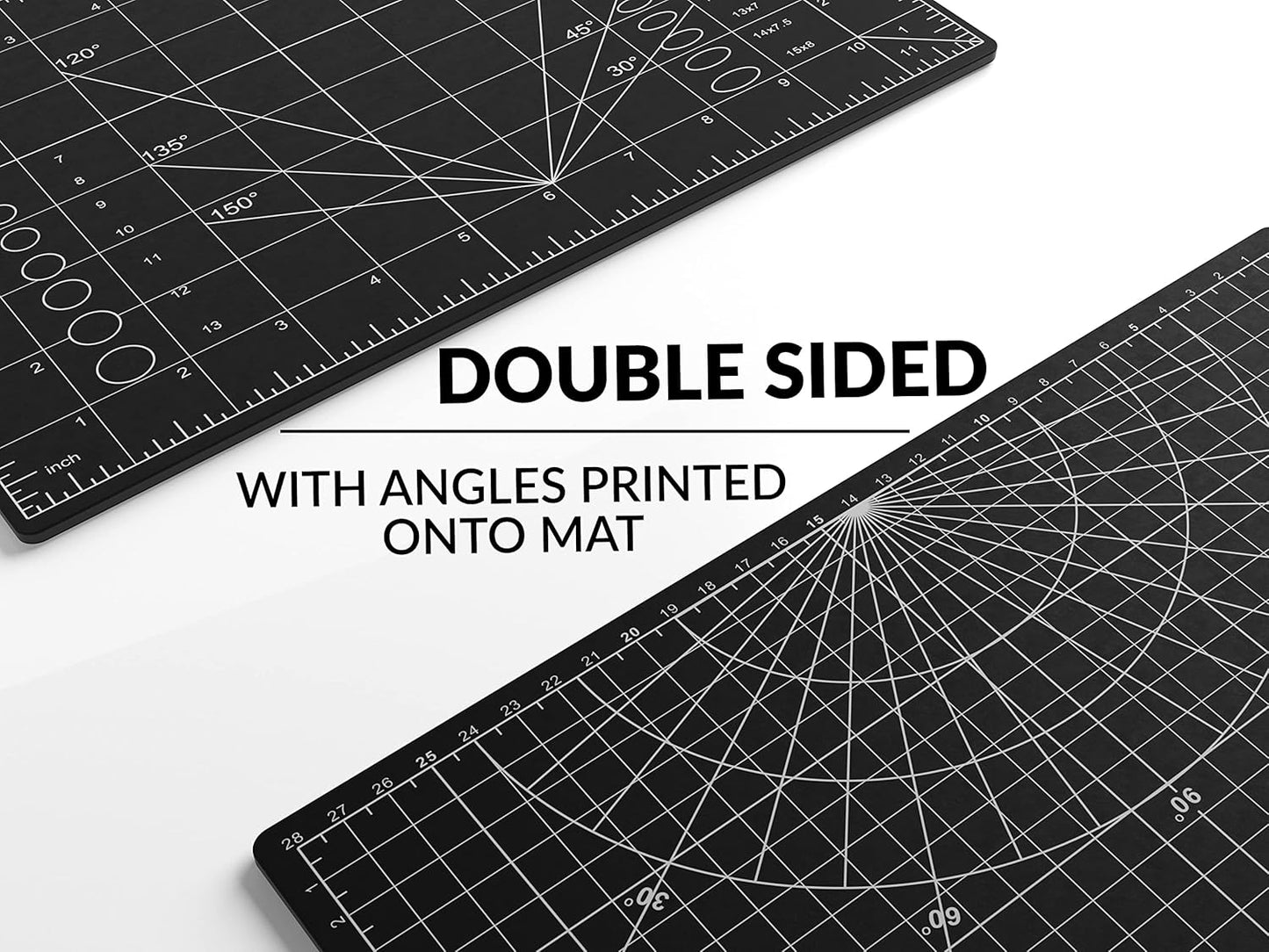 XNM Premium Self Healing Cutting Mat - 12 Inches by 18 inches - A3, 3 Layer Quality PVC Construction - Dual Sided, Imperial and Metric Grid Lines - Perfect for Cutting, Sewing, and Crafts
