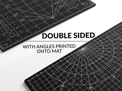 XNM Premium Self Healing Cutting Mat - 12 Inches by 18 inches - A3, 3 Layer Quality PVC Construction - Dual Sided, Imperial and Metric Grid Lines - Perfect for Cutting, Sewing, and Crafts