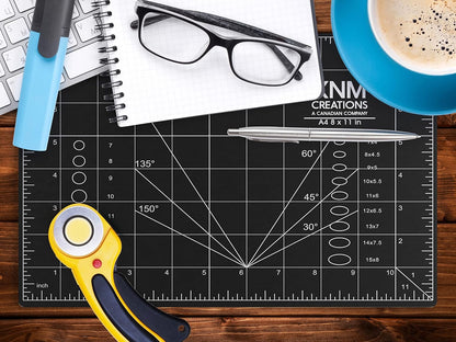 XNM Premium Self Healing Cutting Mat - 12 Inches by 18 inches - A3, 3 Layer Quality PVC Construction - Dual Sided, Imperial and Metric Grid Lines - Perfect for Cutting, Sewing, and Crafts