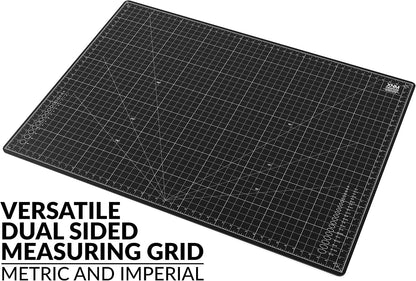 XNM Premium Self Healing Cutting Mat - 12 Inches by 18 inches - A3, 3 Layer Quality PVC Construction - Dual Sided, Imperial and Metric Grid Lines - Perfect for Cutting, Sewing, and Crafts