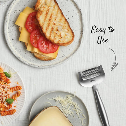 Stainless Steel Grater - Cheese Grater Copenhagen Best for Hard Cheese, Citrus, and Vegetables - Multifunctional Rust-Proof Shredder - Manual Handheld - 10 Year Warranty