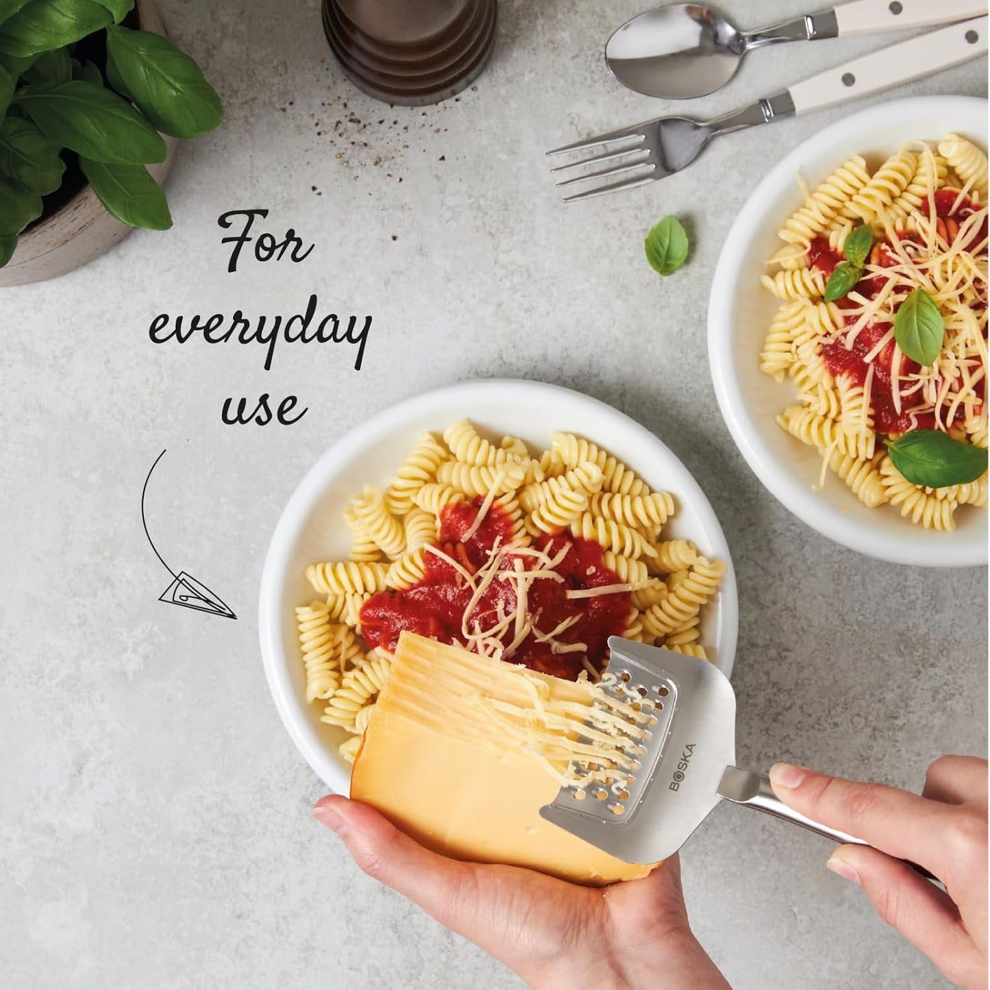 Stainless Steel Grater - Cheese Grater Copenhagen Best for Hard Cheese, Citrus, and Vegetables - Multifunctional Rust-Proof Shredder - Manual Handheld - 10 Year Warranty