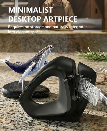Cold-Grinding Knife Sharpener | Auto-Angle No-Assembly Tool for Home Kitchen