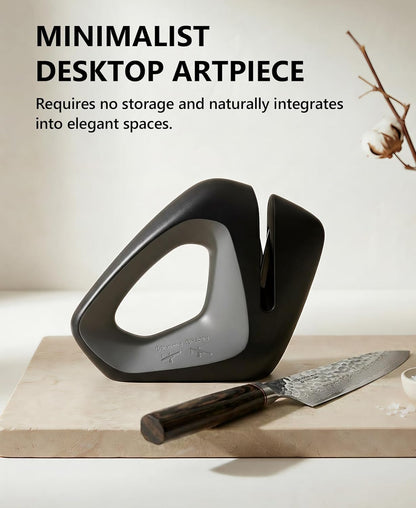Cold-Grinding Knife Sharpener | Auto-Angle No-Assembly Tool for Home Kitchen