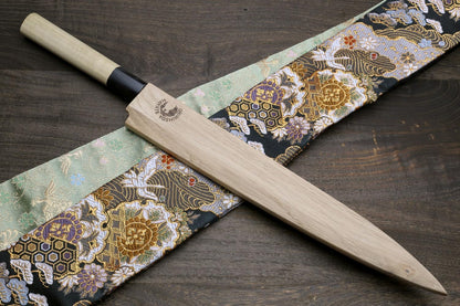 Yoshihiro Shiroko High Carbon Steel Kasumi Yanagi Magnolia Handle Sushi Sashimi Chef Knife (11.8" (300mm))