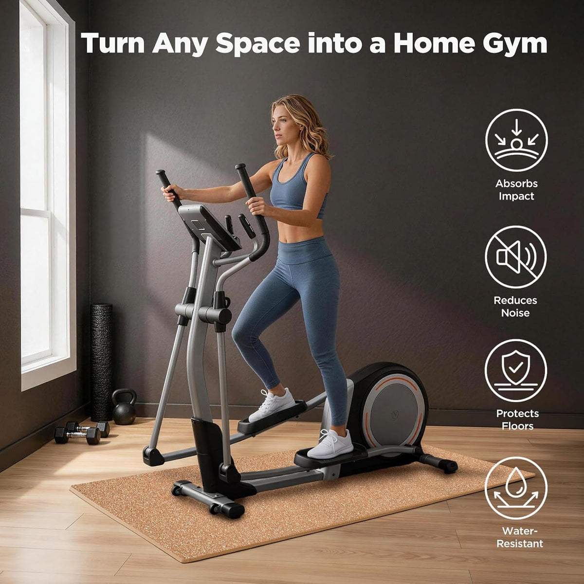 18 PCS Gym Floor Mat, EVA Foam Puzzle Gym Mat, High-Density Interlocking Foam Floor Tiles for Home Gym, Play Workout Garage Kitchen Flooring 12.6"x12.6"x0.4"