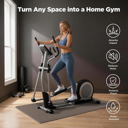 18 PCS Gym Floor Mat, EVA Foam Puzzle Gym Mat, High-Density Interlocking Foam Floor Tiles for Home Gym, Play Workout Garage Kitchen Flooring 12.6"x12.6"x0.4"