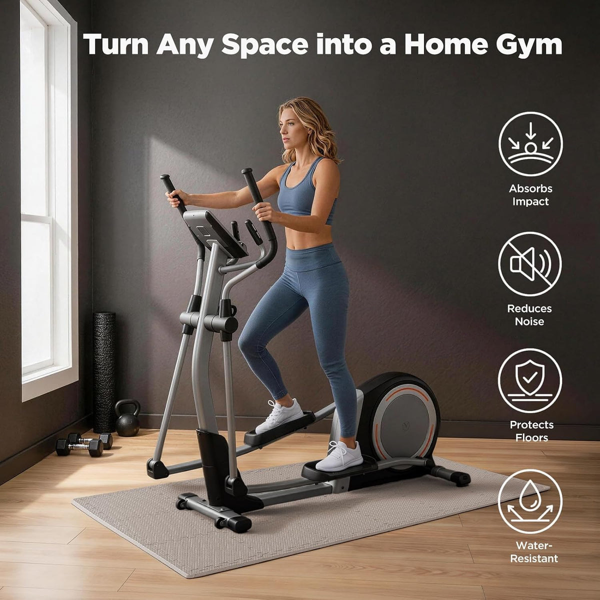 18 PCS Gym Floor Mat, EVA Foam Puzzle Gym Mat, High-Density Interlocking Foam Floor Tiles for Home Gym, Play Workout Garage Kitchen Flooring 12.6"x12.6"x0.4"