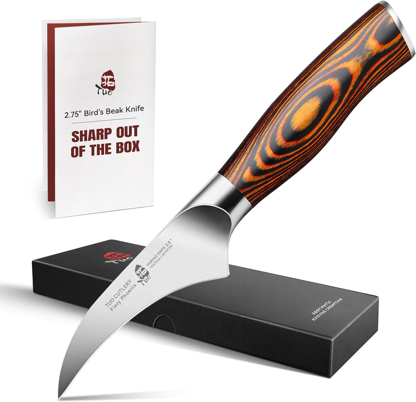 Kiritsuke Chef Knife, 8.5 inch Asian Kitchen Knife for Cutting Fish & Meat, High Carbon German Steel Japanese Blade-Type with Ergonomic Handle