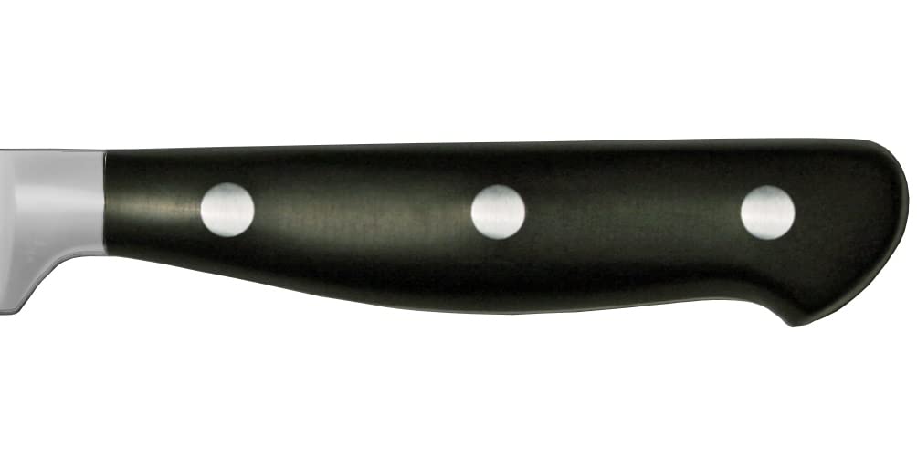 38460 iCut-FORGE® 3-1/2" Forged Paring Knife, Stainless Steel Blade, Full Tang Design, Black POM Handle, Precision Control for Small Prep Tasks – Professional Kitchen Paring Knife