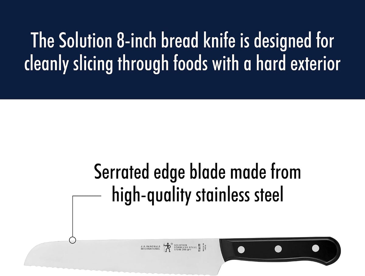 Solution 8-Inch Bread Knife Razor-Sharp, German Engineered